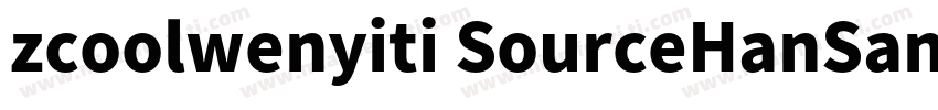 zcoolwenyiti SourceHanSansCN Medium字体转换